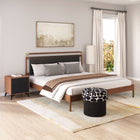 Zuo Netz King Bed Black & Walnut