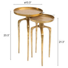 Zuo Como Accent Table Set (2-Piece) Antique Gold