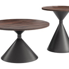Zuo Rosk Coffee Table Set (2-Piece) Walnut & Black