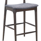 Zuo Tuzka Barstool (Set of 2) Gray & Espresso