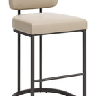 Zuo Velar Counter Stool (Set of 2) Beige & Gray