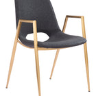 Zuo Desi Dining Chair (Set of 2) Black & Gold