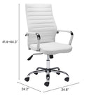 Zuo Primero Office Chair White
