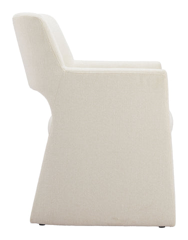 Zuo Minet Dining Chair Linen White