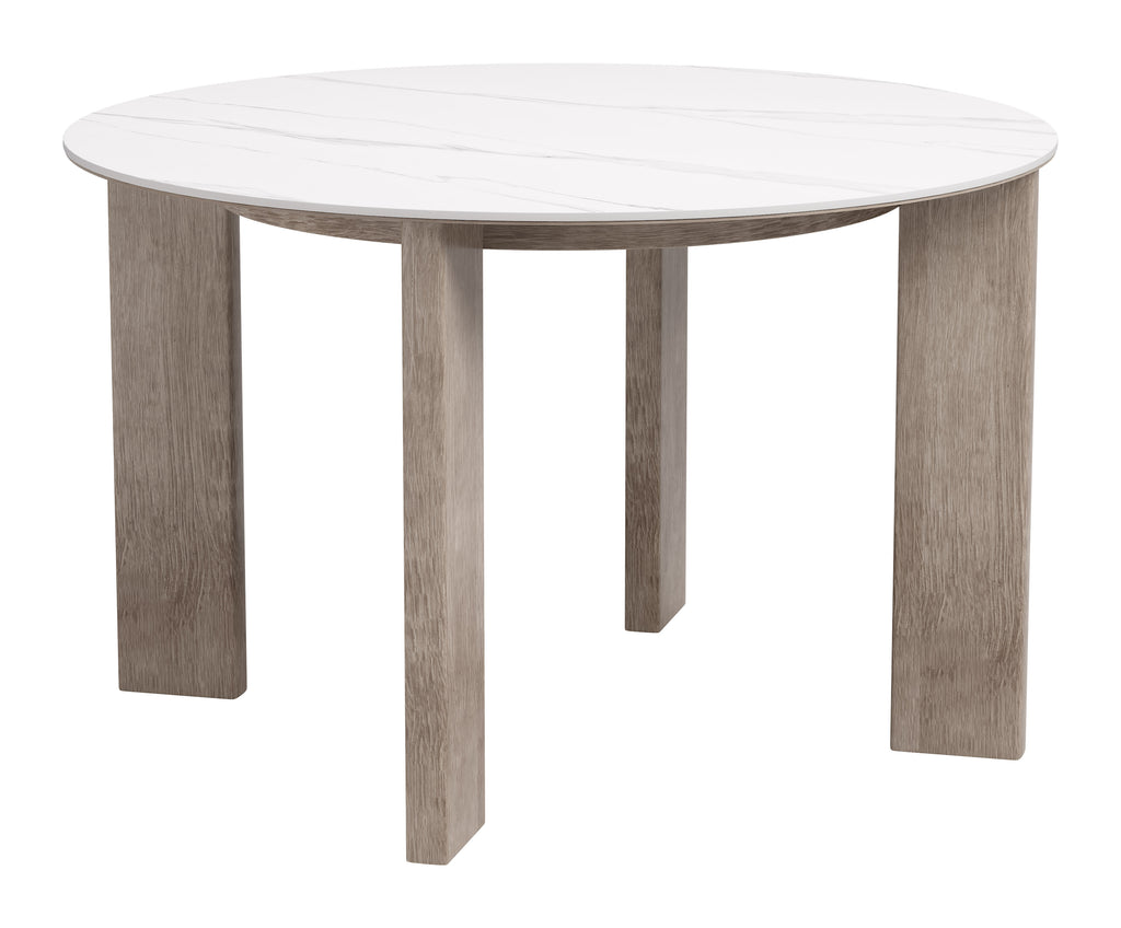 Zuo Oceanveil Round Dining Table White