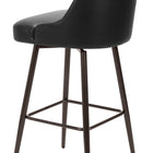 Zuo Keppel Swivel Barstool Black & Bronze