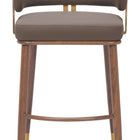 Zuo Brew Barstool Brown & Walnut