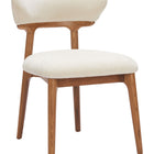 Zuo Cedar Dining Chair (Set of 2) White & Walnut