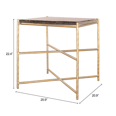 Zuo Kove Side Table Gold