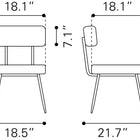Zuo Blanca Dining Chair (Set of 2) Ivory