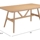 Zuo Rovina Dining Table Natural