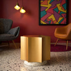 Zuo Osam Side Table Gold & Beige