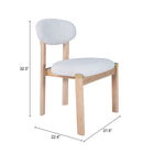 Zuo Rilou Dining Chair (Set of 2) White & Natural
