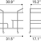 Zuo Antalya Bar Cart Multicolor