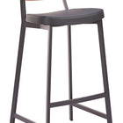 Zuo Ardenne Barstool (Set of 2) Black & Brown
