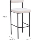 Zuo Livorno Barstool (Set of 2) Ivory