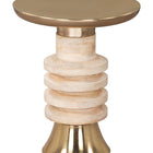 Zuo Ringar Side Table Gold & Natural