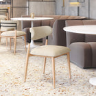 Zuo Equinox Armless Dining Chair (Set of 2) Oyster Gray & Natural