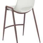 Zuo Desi Counter Stool (Set of 2) White & Walnut