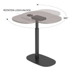 Zuo Buddy Adjustable Rotating Side Table Gray