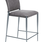 Zuo Freesia Counter Stool (Set of 2) Charcoal Gray