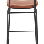 Zuo Charon Barstool (Set of 2) Vintage Brown