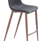 Zuo Magnus Barstool (Set of 2) Black & Walnut