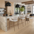 Zuo Limay Counter Stool Beige & Walnut
