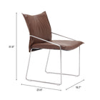 Zuo Pola Dining Chair (Set of 2) Brown
