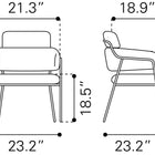 Zuo Marcel Dining Chair (Set of 2) Brown