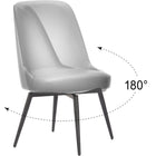 Zuo Keppel Swivel Dining Chair (Set of 2) Black