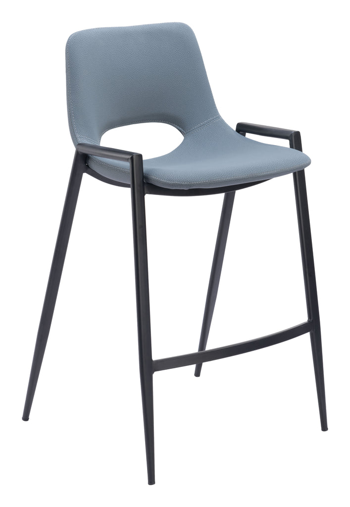 Zuo Desi Counter Stool (Set of 2) Azure Gray
