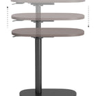 Zuo Buddy Adjustable Rotating Side Table Gray