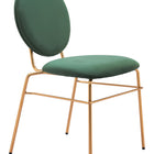Zuo Odessa Dining Chair (Set of 2) Green & Gold