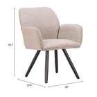 Zuo Sieve Swivel Dining Chair (Set of 2) Beige