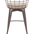 Zuo Saku Swivel Barstool Beige & Brown