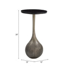 Zuo Ionis Accent Table Black & Antique Silver