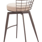 Zuo Saku Swivel Barstool Beige & Brown