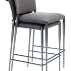 Zuo Freesia Barstool (Set of 2) Charcoal Gray