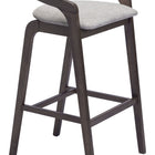 Zuo Troy Barstool (Set of 2) Dove Gray & Espresso