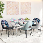 Zuo Bethpage Dining Chair (Set of 2) Multicolor Print & Green