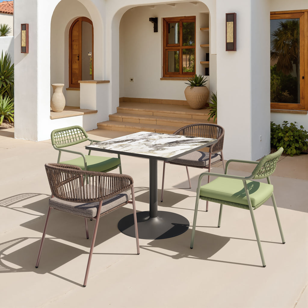 Zuo Caliza Dining Table Gray & Black