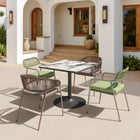 Zuo Caliza Dining Table Gray & Black