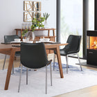 Zuo Magnus Dining Chair (Set of 2) Black & Silver