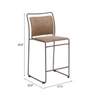 Zuo Verbena Counter Stool (Set of 2) Brown