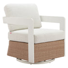 Zuo Gelo Swivel Chair White & Brown
