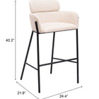 Zuo Bremor Barstool Beige