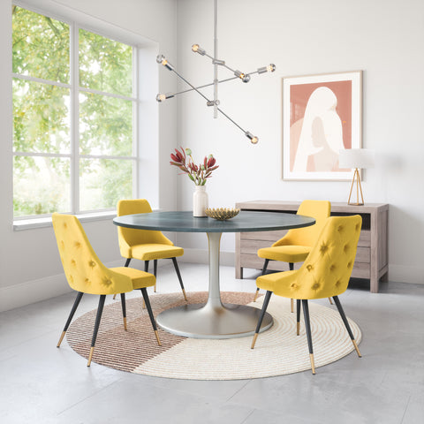 Zuo Metropolis Dining Table (60") Gray & Silver