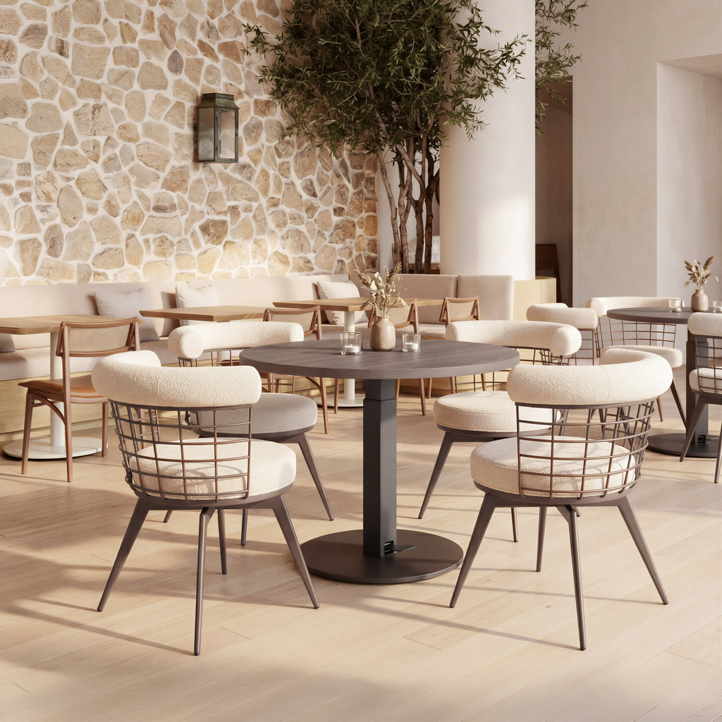 Zuo Hawley Adjustable Dining Table Walnut