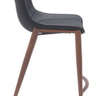 Zuo Magnus Counter Stool (Set of 2) Black & Walnut